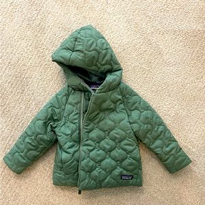 Baby/ Kid 3T Quilted Puff Jacket- Patagonia - Hemlock Green.  Like new!